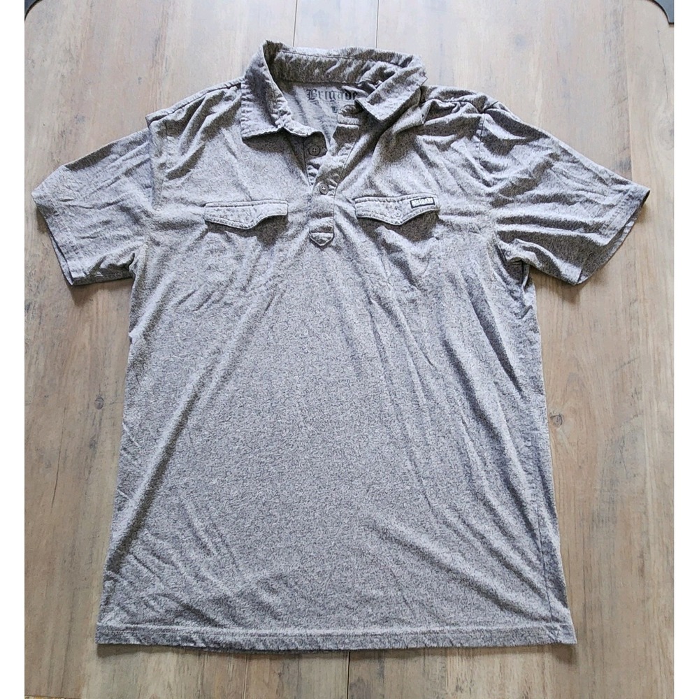 Brigade Operators Of Change Gray Polo Short Sleeve Shirt Fits As Men M